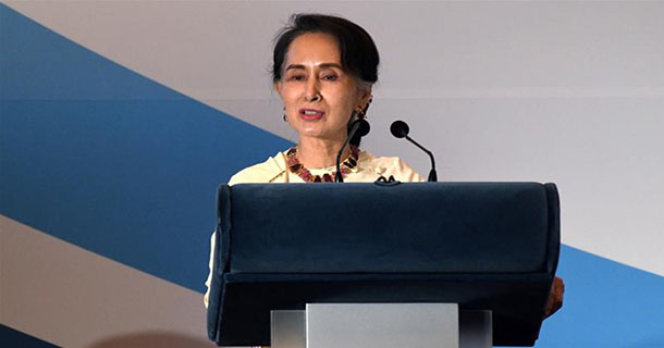  བྷར་མཱ་སྲིད་བློན་ཨན་སན་སོའུ་ཀྱེ་ལགས། པར། AFP