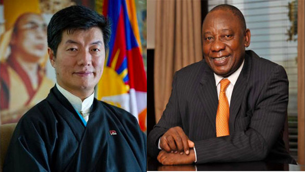 བོད་མིའི་སྲིད་སྐྱོང་བློ་བཟང་སེང་གེ་མཆོག་གིས་ལྷོ་ཨ་ཕི་རི་ཁའི་སྲིད་འཛིན་གསར་པ་ལ་འཚམས་འཕྲིན་གནང་བ།