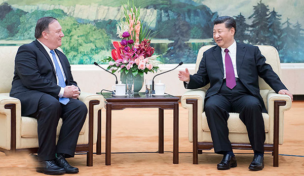 ཨ་རིའི་ཕྱི་འབྲེལ་དྲུང་ཆེ་དང་རྒྱ་ནག་གི་སྲིད་འཛིན་མཇལ་འཕྲད་སྐབས།