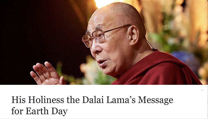 ༢༠༢༠་ལོའི་ཟླ་༤་ཚེས་༢༢་ཉིན། ༸གོང་ས་མཆོག་གིས་སའི་གོ་ལའི་ཉིན་མོར་གསུང་འཕྲིན་བསྩལ་འདུག 