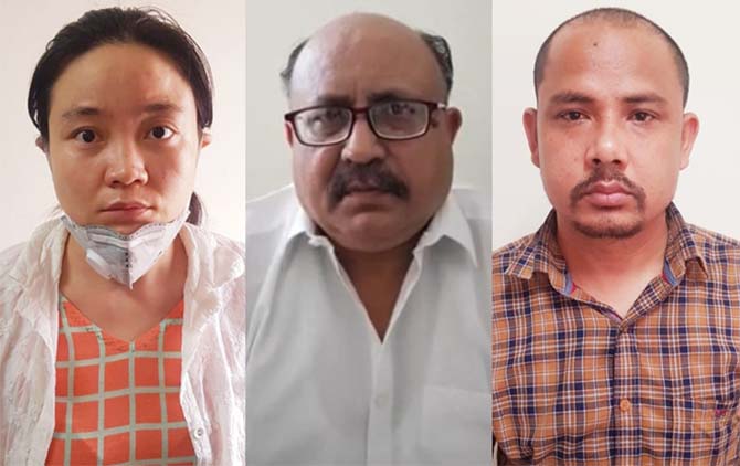 རྒྱ་གར་ཉེན་རྟོག་པས་འཛིན་བཟུང་བྱས་པའི་རྒྱ་མོ་དང་རྒྱ་གར་གསར་འགོད་པ་ཤར་མཱ། བལ་ཡུལ་གྱི་སྐྱེས་པ་ཤེར-སིང་བཅས། པར། བརྒྱུད་ལམ།