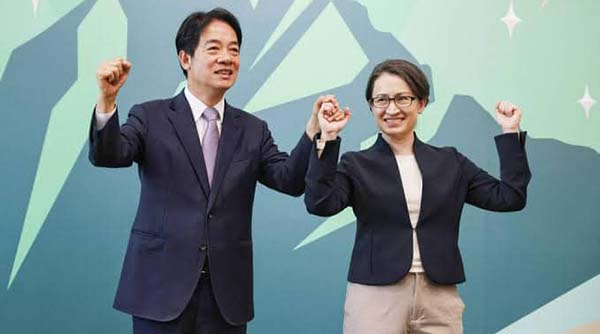 ཐེ་ཝན་གྱི་སྲིད་འཛིན་གསར་པ་ལིད་ཆིན-ཌེ(Lai Ching-te)་དང་སྲིད་འཛིན་གཞོན་པ་ཤིའུ་སྦི་ཁིམ་(Hsiao Bi-khim)་རྣམ་གཉིས། པར། བརྒྱུད་ལམ།