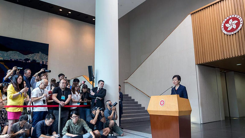 ༢༠༡༩ལོའི་ཟླ་༨་ཚེས་༢༠་ཉིན། ཧོང་ཀོང་སྤྱི་ཁྱབ་འགན་འཛིན་གྱིས་གྲོས་མོལ་གྱི་སྡིངས་ཆ་བསྐྲུན་རྒྱུར་ཁས་ལེན་བྱས་འདུག