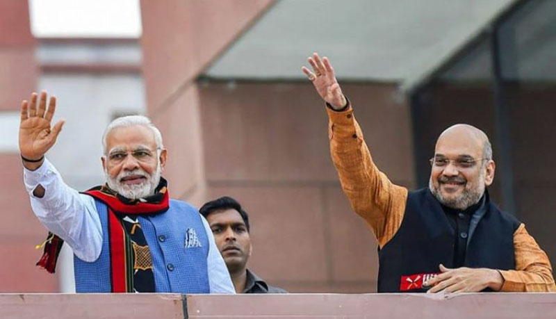 རྒྱ་གར་གྱི་སྲིད་བློན་མོ་ཌི་དང་ནང་སྲིད་བློན་ཆེན་ཨ་མི་ཤ་རྣམ་གཉིས།