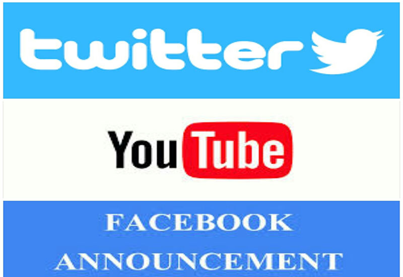 ཡུའུ་ཀྲུབ་པུ(YouTube)དང་། ཁྲུས་ཝི་ཁྲི་(Twitter)། ངོ་དེབ(་Facebook)།