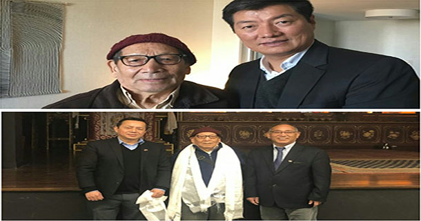 ཨ་རིར་བཞུགས་པའི་རྒན་པོ་བསྟན་འཛིན་དབང་རྒྱལ་ལགས་ཀྱིས་ཨ་སྒོར་ཁྲི་དགུའི་ཞལ་འདེབས་གནང་འདུག
