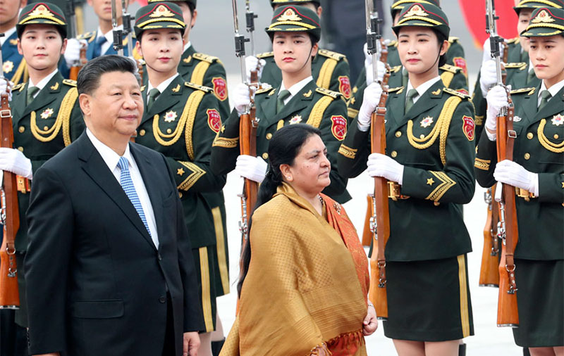 བལ་ཡུལ་གྱི་སྲིད་འཛིན་བྷན་ཌི་རི་དང་རྒྱ་ནག་གི་སྲིད་འཛིན་ཞི་ཅིང་ཕིང་།