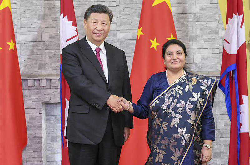 བལ་ཡུལ་གྱི་སྲིད་འཛིན་བྷན་ཌི་རི་དང་རྒྱ་ནག་གི་སྲིད་འཛིན་ཞི་ཅིང་ཕིང་།